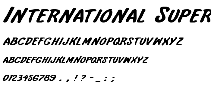 International Super Hero Exp font